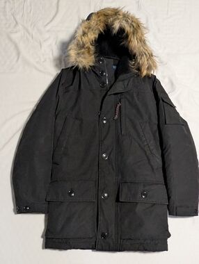 J. Crew Men's Nordic Down Parka with Faux Fur-Trimmed Hood
